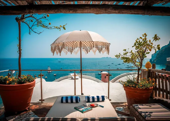 Charming Panoramic Suite In The Center Of Positano فندق مبيت وإفطار